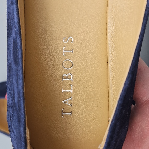 Talbots Blue Suede Driving Flat Size 7 - Picture 2 of 7
